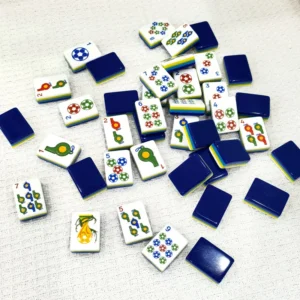 Football-Themed Acrylic Mahjong Set with Three-Layer UV Processed Tiles-European & American-Style for Casual Fun