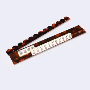 4PCS Acrylic Shell-pattern Mahjong Card Shuffler 175-inch Thickened Magnetic Mahjong Rack 20-shell Portable Mahjong Organizer