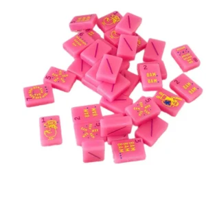 American-style Mahjong, Single-layer Mini Entertainment Mahjong Tiles, Wholesale American Jelly Mahjong, Pink