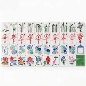 American Mahjong Tiles Portable Green Abalone-inlaid Three-layer Acrylic Foreign-style Outdoor Hand-shuffled