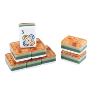 Wood Grain Inner-Print Acrylic american mahjong tiles Matching Portable Four-Layer Foreign European-American Mahjong Hand-Played