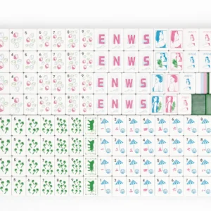 Jade Maiden Stone Statue Mahjong Tiles Luxury American Exquisite 160 Pcs Professional Portable