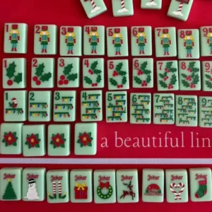 Christmas Mahjong,Exquisite Designs, American-Style Mahjong Home & Gift Set