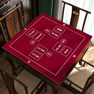 American-Style Mahjong Table Mat, Mahjong Table Cloth, Thickened Velour Poker Mat