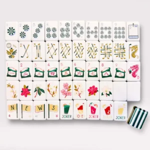 American-style Mahjong-themed Acrylic Mahjong Tile Set, 160 Tiles