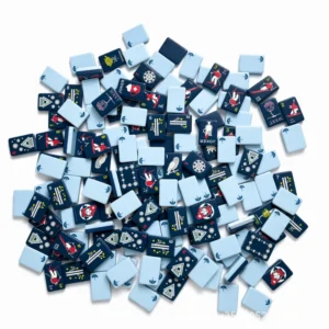 Christmas Mahjong Tiles, American Mahjong Tiles, Skiing, and Winter-Themed Acrylic Mahjong Tile Set (160 Tiles)