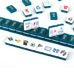 American-Style Mahjong, Acrylic Hand-Rubbed Tiles, English and Numeric Mahjong, Personalized and Creative Sports Mahjong
