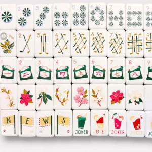 American-style Mahjong-themed Acrylic Mahjong Tile Set, 160 Tiles