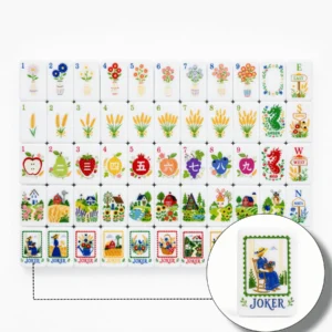 American Country-Style Mahjong Set Perfect for Family and Friends Casual Table Games and Leisurely Entertainment