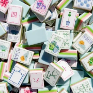 American MahjongTiles, High-Quality Acrylic with Exquisite Designs-Perfect for Home Use or As a Gift, 160 Tiles, Blue