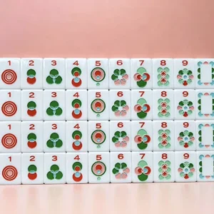 American Taixing Mahjong Tiles Portable Geometric Pattern Acrylic Outdoor Hand Travel Cross-Border Spot Wholesale