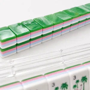 Jade Maiden Stone Statue Mahjong Tiles Luxury American Exquisite 160 Pcs Professional Portable