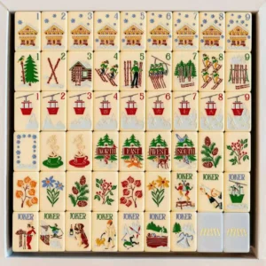 Christmas-themed American Mahjong, Three-layer Hand-painted Acrylic Mahjong Tiles, Customizable Based on Your Design