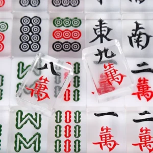 Transparent Acrylic Japanese-style Mahjong Tiles with Custom Logo Personalized Creative Hand-Shuffled Design