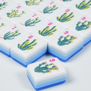 American Mahjong Tiles Hand-shuffled American-style Four-tiered Color-block Acrylic Mahjong Set for Casual Outdoor Entertainment