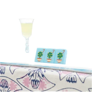 American Mahjong Wind Sparrow Modern 4-Person Acrylic Water Resistant Portable Mahjong Table Set Customized Packaging
