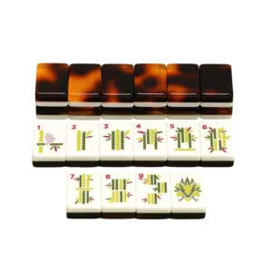 Tortoiseshell-colored American Taixing Mahjong Tiles Portable Double-layer Acrylic Foreign Outdoor Hand-played Wholesale
