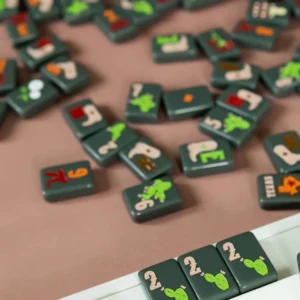 Texas-themed American-style Mahjong Set 160 Tiles Made of Acrylic with a Cowboy Design for Chess & Card Entertainment