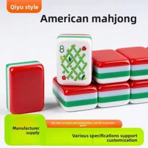 Manufacturer Wholesale Taixing American Four-Layer Acrylic Mahjong Tiles-Portable Color-Matching Hand-Played Set for Chess Card