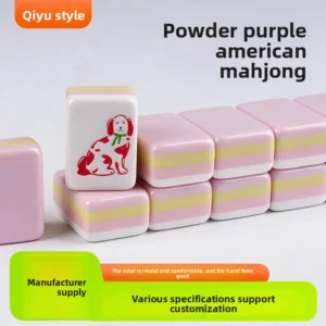 Wholesale Taixing American Mahjong Tiles Mixed-Color Portable Four-Layer Acrylic Foreign European-American Hand-Played