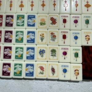 American Fire Fortune Series Acrylic Mahjong Set 160 Pieces Home-Use Gift Set Hand-Shuffled Crystal Tiles