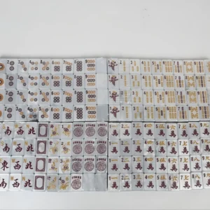 Black White Mother-of-Pearl American Foreign-Style Acrylic Pearlescent Portable Mahjong Tiles Sets From Taixing