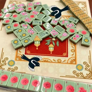 American Acrylic Mahjong Panda-Themed Two-Tier Set Cute Cartoon-Style Hand-Shuffled Outdoor Leisure Entertainment Western Style