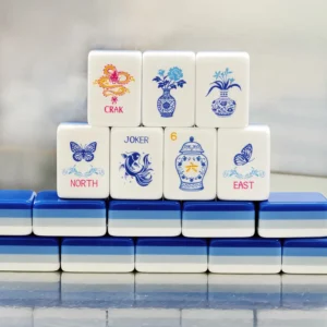 Four-layer Acrylic American-style Hand-carved Mahjong Set, Recreational Mahjong Tiles, European and American-style Mahjong