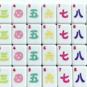 American Mahjong Four-layer Color-matched Acrylic European-style Leisure Mahjong Tiles 4 Players Xiangyang Cardboard Box