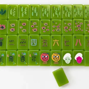 Emerald Green, the Visionary Collection High-End Modern Luxury 160-Tile American Mahjong Set, Realist Art Acrylic Material