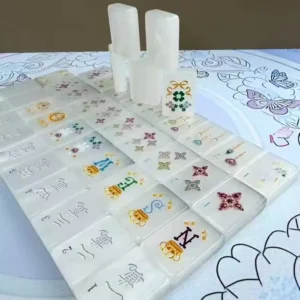 American Mahjong Brand Portable Acrylic Four Layer Inner Printing Foreign Mahjong Outdoor Hand Playing Cardboard Box Packaging