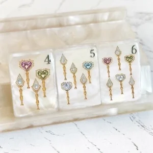 Luxury Mother-of-Pearl High-End Acrylic American Mahjong Tiles 4-Player Pearl Shell 36mm*25mm*15mm