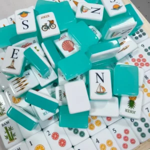 American Mahjong, Double-Layer Acrylic Best-Selling Jelly Green Large Mahjong Tiles