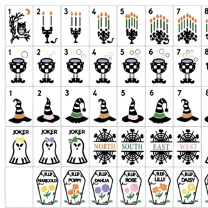 Halloween Mahjong Tiles: American Mahjong Tiles Hand-Carved Tortoiseshell-Patterned Golf Acrylic Mahjong Tiles