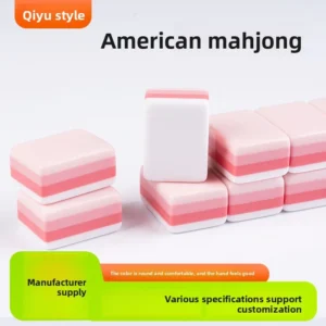 Four-layer Acrylic American Mahjong Tiles Mixed Colors Portable Hand-Played Taixing Origin Consultation Packaging Wholesale