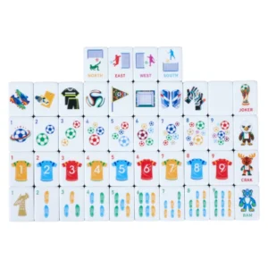American-Style Mahjong, Acrylic Hand-Rubbed Tiles, English and Numeric Mahjong, Personalized and Creative Sports Mahjong
