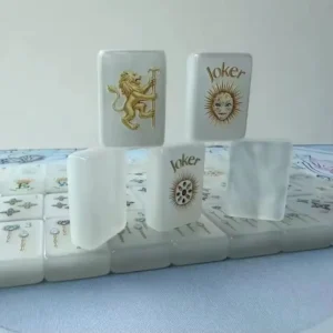 American Mahjong Brand Portable Acrylic Four Layer Inner Printing Foreign Mahjong Outdoor Hand Playing Cardboard Box Packaging