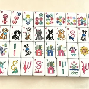 Pet-themed New American-style Three-layer Acrylic Mahjong Tiles for Chess & Card Entertainment, American Mahjong Tiles