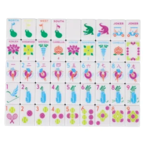American Mahjong Tiles Double-layer Acrylic American-style Mahjong Trendy New-style Green Baseball-inspired Hand-crafted Mahjong