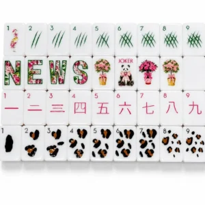Christmas-Themed American Mahjong Acrylic Mahjong Tile Set (160 Tiles)