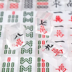 Transparent Acrylic Japanese-style Mahjong Tiles with Custom Logo Personalized Creative Hand-Shuffled Design
