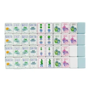 American MahjongTiles, High-Quality Acrylic with Exquisite Designs-Perfect for Home Use or As a Gift, 160 Tiles, Blue
