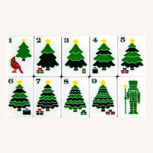 Christmas-themed American Mahjong Tiles, 5-layer Set of 160 Luxury Acrylic Tiles, Eco-friendly