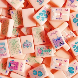 American Pink Paris-Style Acrylic Mahjong Tiles 160 Pieces Household Gift Set Zhang Family Hand-Rubbed Crystal Tiles Jiangsu