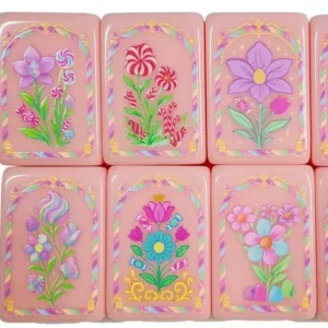 American Mahjong Pink Paris-Style Nutcracker Ballet-Themed Acrylic Mahjong Set 160 Tiles Hand-Shuffled Tiles