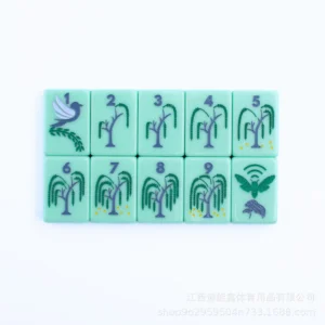 American-style Womens Mahjong Set Featuring Fresh Southern-inspired Design Acrylic Material 160 Pieces Green