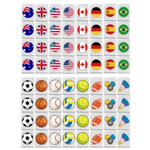 24mm 64-Tile National-Flag Melamine Mahjong Set Inspired Match 2 Player Game, Halloween Mahjong Tiles, American Mahjong Tiles