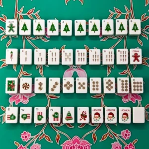 Christmas Mahjong Tiles, American Mahjong Tiles: 32mm Acrylic Mahjong Tiles; Four-Layer Bright Red