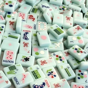 Single Layer Mahjong Tiles, American Mahjong Tiles, Jade Mint Green Single-Layer 160-Piece American-Style Mahjong Set