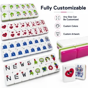 Emotional Storm American Mahjong Set Heart Blue Building Cloud Lightning Tiles Dragon Joker 4-Layer Portable Entertainment